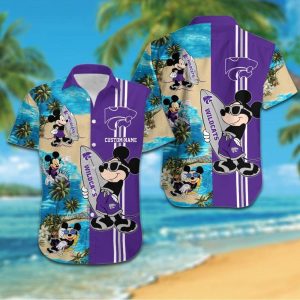 NCAA Kansas State Wildcats Custom Name Mickey Mouse Hawaiian Shirt