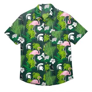 Ncaa Michigan State Spartans Flamingo Trendy Hawaiian Shirt KLA Shirt