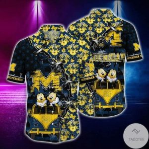 Ncaa Michigan Wolverines Mickey And Daisy Trendy Hawaiian Shirt KLA Shirt