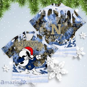 NCAA Navy Midshipmen Snoopy Dabbing The Peanuts American Christmas Dripping Hawaiian Shirt