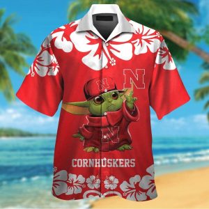 NCAA Nebraska Cornhuskers Baby Yoda Hawaiian Shirt