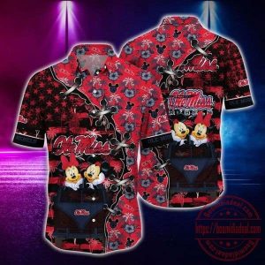 Ncaa Ole Miss Rebels Mickey Mouse American Flag Trendy Hawaiian Shirt KLA Shirt