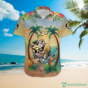 NCAA Purdue Boilermakers Custom Name Flamingo Parrot Hawaiian Shirt