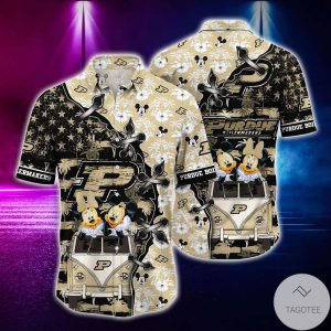 NCAA Purdue Boilermakers Mickey Mouse Hawaiian Shirt