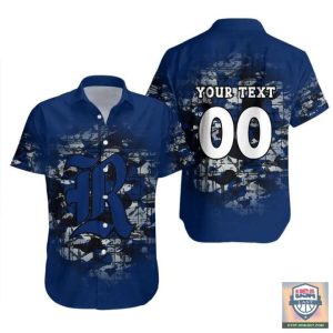 NCAA Rice Owls Custom Text Number Camouflage Vintage Hawaiian Shirt