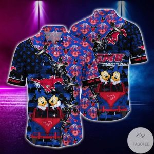 NCAA Smu Mustangs Mickey Mouse Hawaiian Shirt