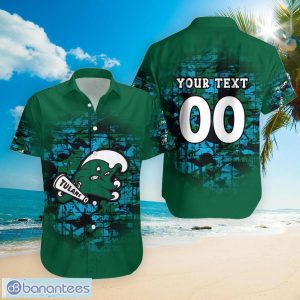 NCAA Tulane Green Wave Custom Text Number Camouflage Vintage Hawaiian Shirt
