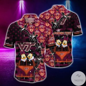 NCAA Virginia Tech Hokies Mickey Mouse Hawaiian Shirt