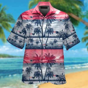 New England Patriots Short Sleeve Button Up Tropical Hawaiian Shirt VER010