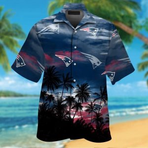 New England Patriots Short Sleeve Button Up Tropical Hawaiian Shirt VER017