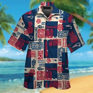 New England Patriots Short Sleeve Button Up Tropical Hawaiian Shirt VER02