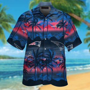 New England Patriots Short Sleeve Button Up Tropical Hawaiian Shirt VER020