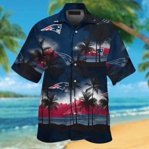 New England Patriots Short Sleeve Button Up Tropical Hawaiian Shirt VER023