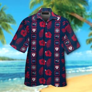New England Patriots Short Sleeve Button Up Tropical Hawaiian Shirt VER07