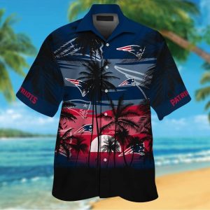 New England Patriots Short Sleeve Button Up Tropical Shirt Hawaiian Shirt
