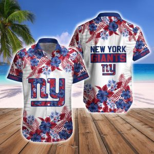 New York Giants Big Apple Breeze Hawaiian Shirt Shorts Combo
