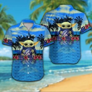 New York Giants Short Sleeve Button Up Tropical Hawaiian Shirt VER011