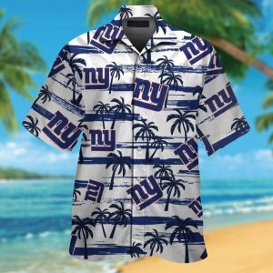 New York Giants Short Sleeve Button Up Tropical Hawaiian Shirt VER020