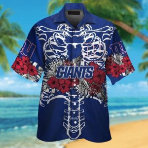 New York Giants Short Sleeve Button Up Tropical Hawaiian Shirt VER09