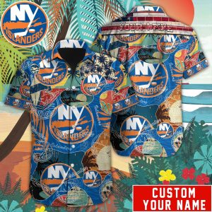 New York Islanders Custom Name Hawaiian Shirt