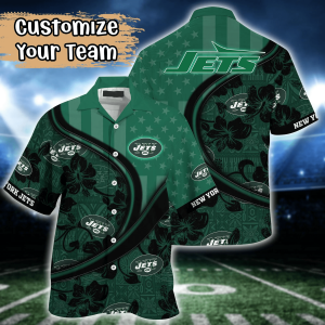 New York Jets NFL Us Flag Hawaiian Shirt Custom Summer KLA Shirt