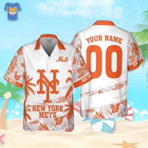 New York Mets MLB Flower Pattern Summer Hawaiian Shirt Personalized