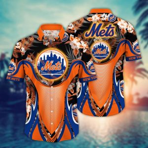New York Mets MLB Hawaiian Shirt Parasols KLA Shirt