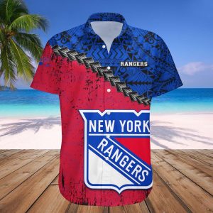 New York Rangers Hawaii Shirt Grunge Polynesian Tattoo – NHL