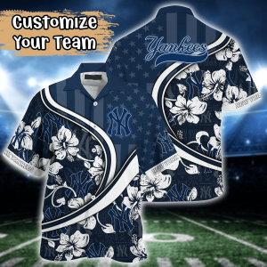 New York Yankees MLB Us Flag Hawaiian Shirt Custom Summer KLA Shirt