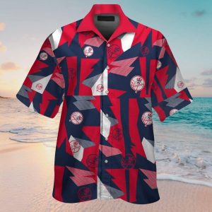 New York Yankees Short Sleeve Button Up Tropical Hawaiian Shirt VER06