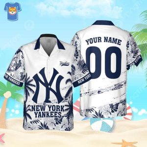 New York Yankess MLB Flower Pattern Summer Hawaiian Shirt Personalized