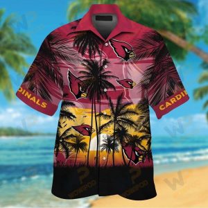NFL Arizona Cardinals Red Beach Sun Hawaiian Shirt