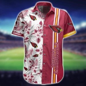 Nfl Arizona Cardinals Red White Flower Trendy Hawaiian Shirt KLA Shirt