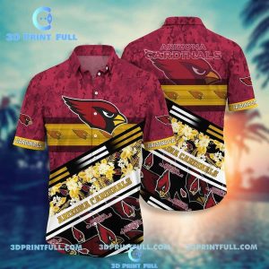 Nfl Arizona Cardinals Red Yellow Flower Trendy Hawaiian Shirt KLA Shirt