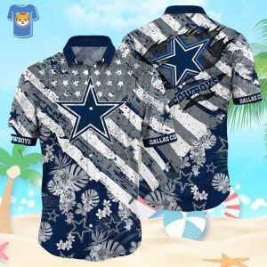 NFL Dallas Cowboys Hawaiian Shirt American Flag Football Gift For Players