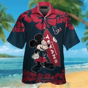NFL Houston Texans Mickey Mouse Hawaiian Shirt