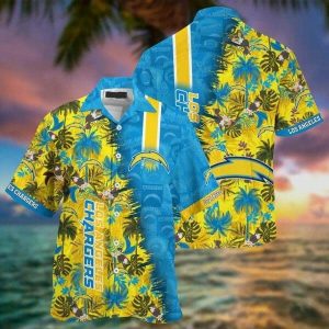 NFL Los Angeles Chargers Blue Gold New Design Hawaiian Shirt