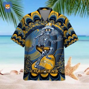 NFL Los Angeles Chargers Grateful Dead Hawaiian Shirt
