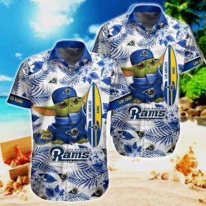 Nfl Los Angeles Rams Baby Yoda Style Hot Trends Summber Trendy Hawaiian Shirt V4 KLA Shirt