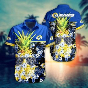 Nfl Los Angeles Rams Pineapple Design New Trending Trendy Hawaiian Shirt KLA Shirt