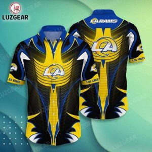 NFL Los Angeles Rams Samurai Defender Hawaiian Shirt