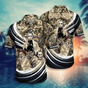 NFL New Orleans Saints Horror Night Halloween Hawaiian Shirt