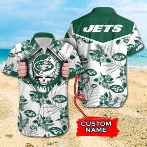 NFL New York Jets Grateful Dead Gift For Fan Personalized Hawaiian Shirt & Short