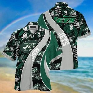 NFL New York Jets Green Grey Hawaiian Shirt V3 KLA Shirt
