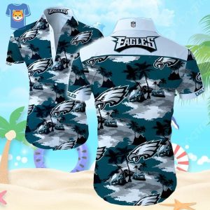 NFL Philadelphia Eagles Hawaiian Shirt Island Pattern All Over Print