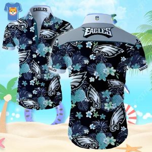 NFL Philadelphia Eagles Hawaiian Shirt Tropical Pineapple Pattern