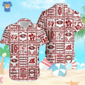 NFL San Francisco 49Ers Hawaiian Shirt Hibiscus Flower Pattern Summer Vacation Gift
