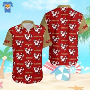 NFL San Francisco 49Ers Hawaiian Shirt Mickey Mouse Flower