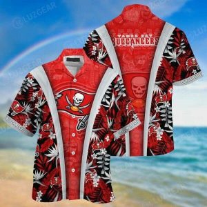 NFL Tampa Bay Buccaneers Red Grey Hawaiian Shirt V4 KLA Shirt
