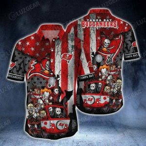 NFL Tampa Bay Buccaneers Red Halloween Hawaiian Shirt